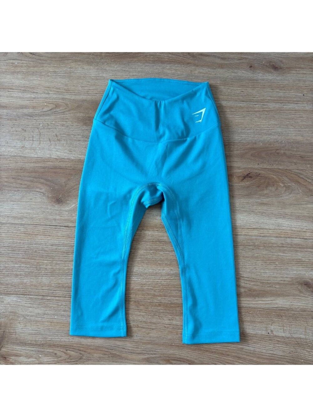 Gymshark Athletic Seamless High Waisted Cropped Yoga Pants Blue Size XS